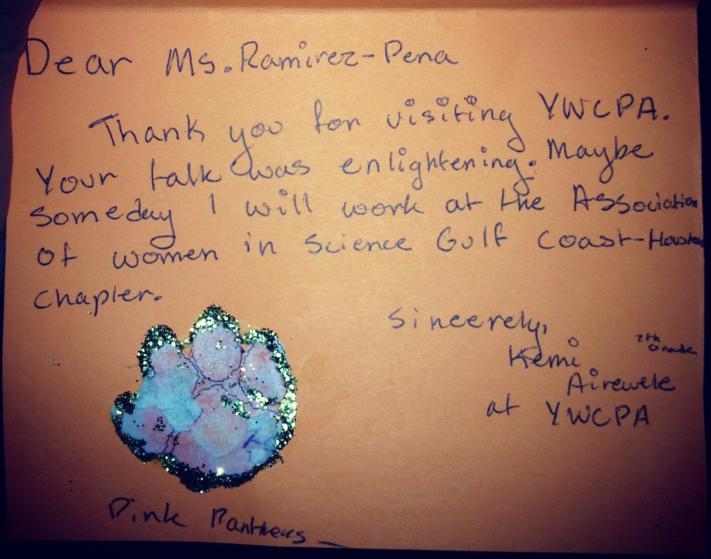YWCAP Thank you note 2013
