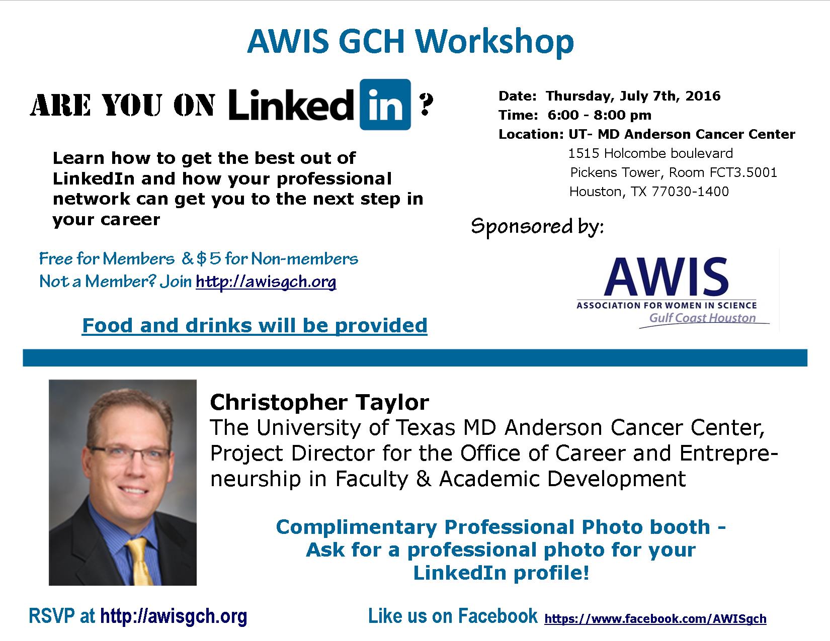 Flyer for July Linkedin workshop - print