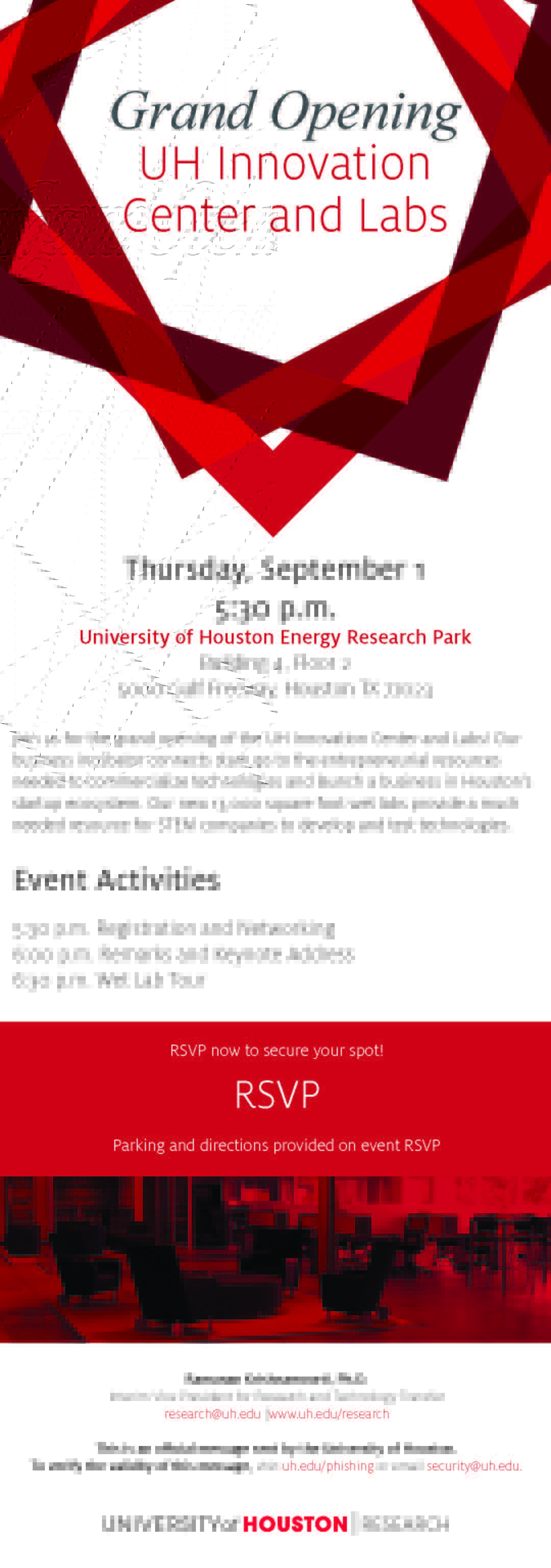 Innovation Center Grand Opening Invitation