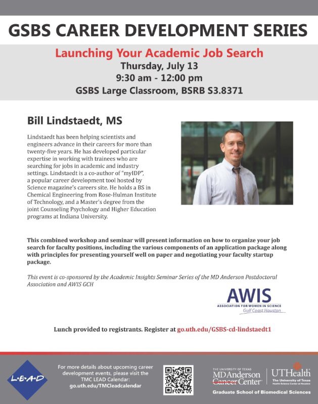 GSBS Career Development Series: Launching Your Academic Job&nbsp;Search