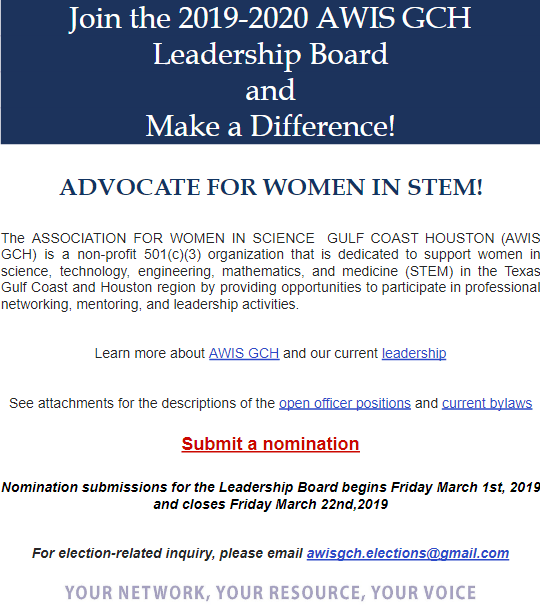AWIS GCH Election Nom 2019-2020