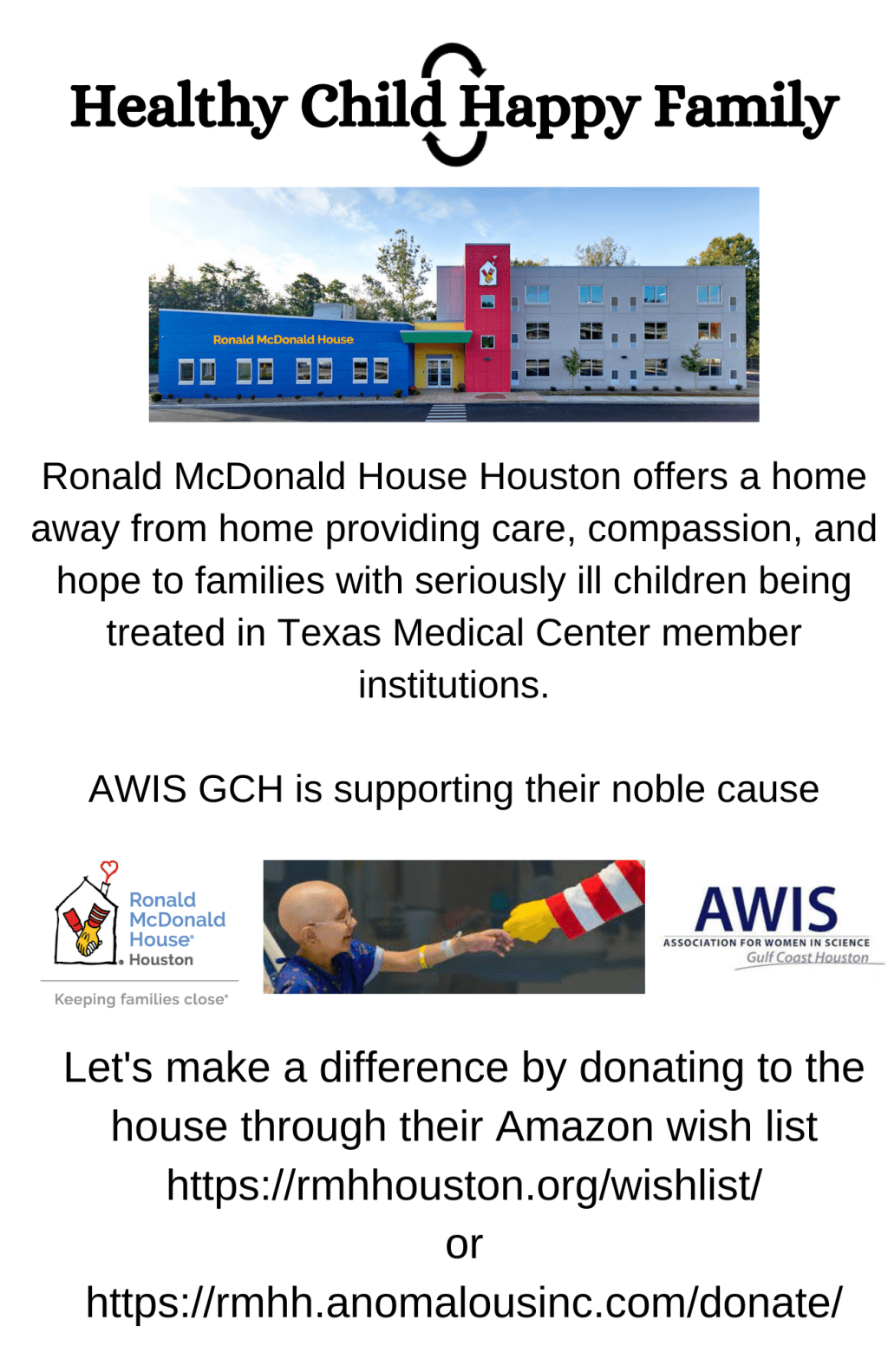 Healthy Child Happy Family – Support Ronald McDonald&nbsp;House